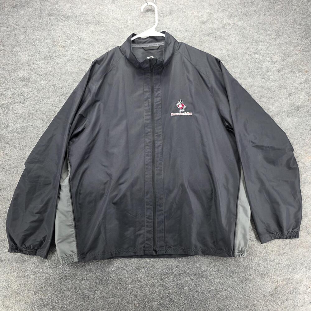 Benedictine College Jacket Mens L Black NCAA Windbreaker Zero Restriction